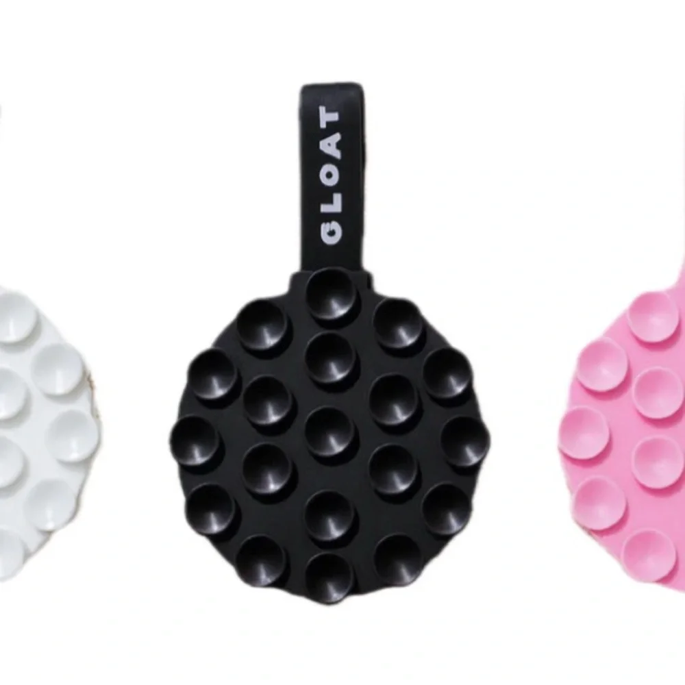 Gloat Silicone Suction Pad Phone Holder Phone Grip (4 Pack Black)
